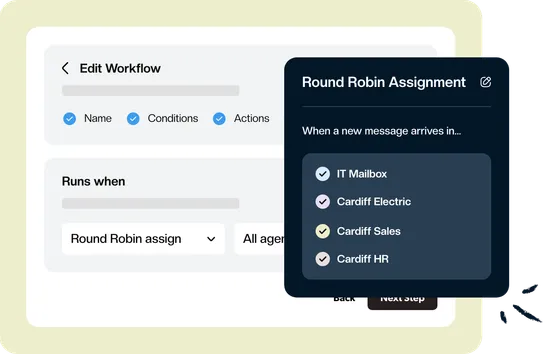 Round Robin assignment spreading new tickets evenly across a team