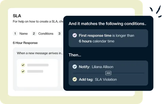 A service level agreement counting down the time left to respond