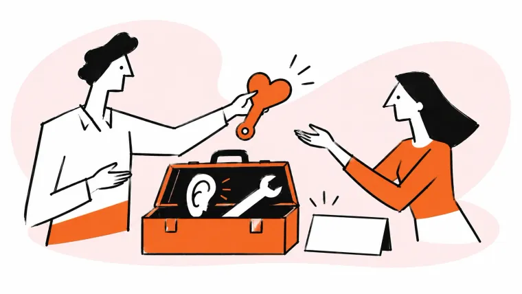 A trainee develops the skills needed to help customers.