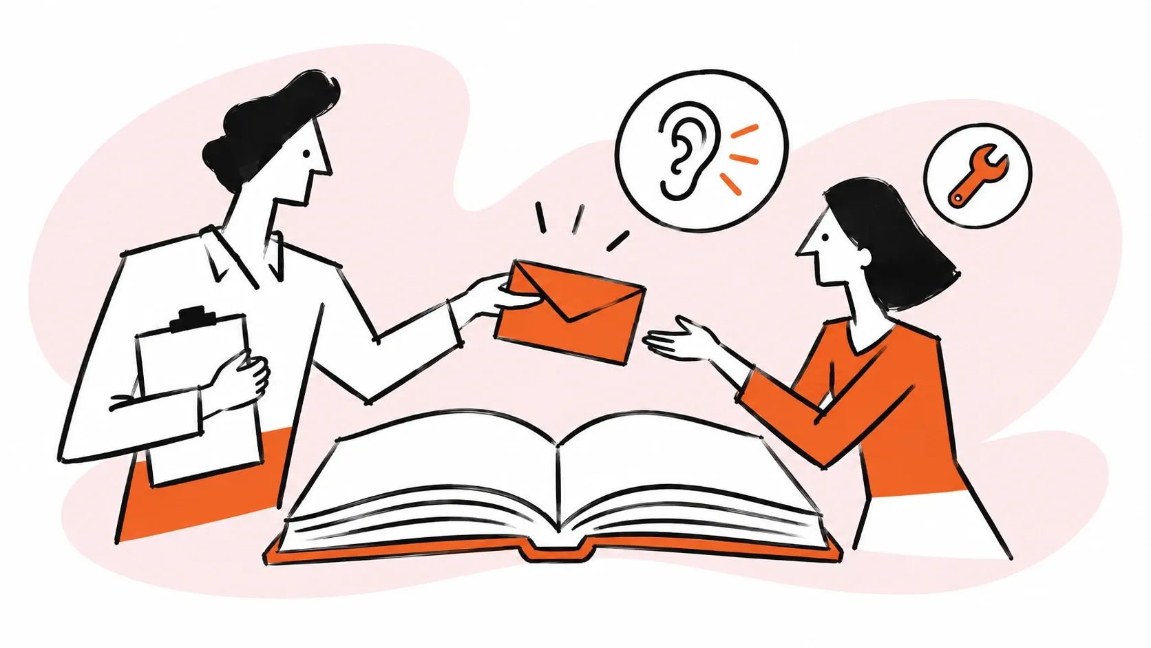 Service training combines communication and problem-solving practice.