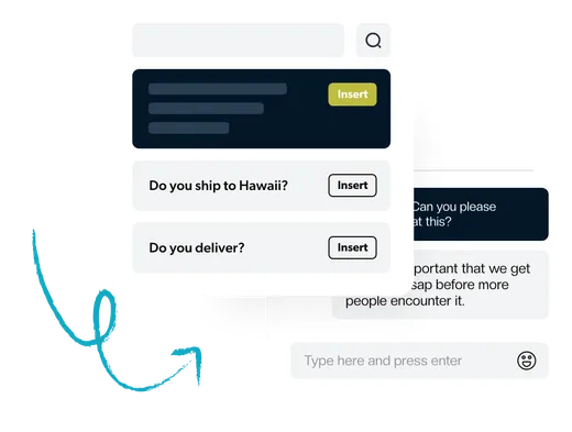 A saved reply template being inserted into a Gmail response