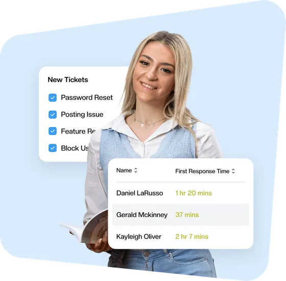 A school IT ticket queue shown inside a Gmail mailbox