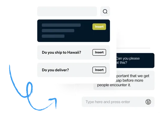 A saved reply template being inserted into a Gmail response