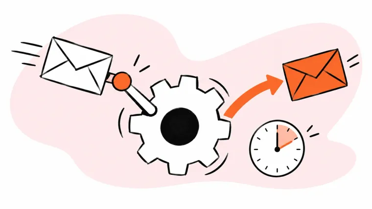 An incoming message triggers an automatic email reply.