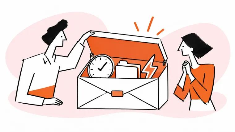 An email toolbox contains simple tools for saving time and organizing messages.