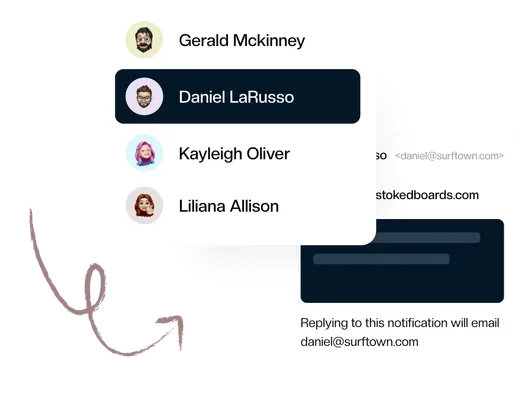 An invoice email assigned to a teammate from inside Gmail