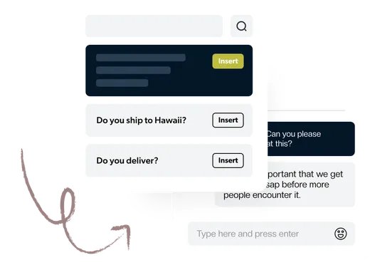 A saved reply template being inserted into a Gmail response