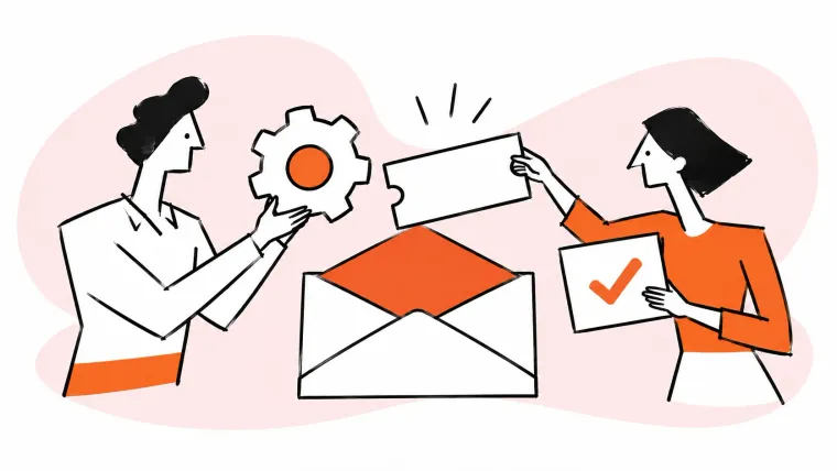 An email workspace connects tickets, workflow tools, and completed replies.