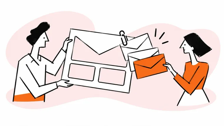 A reusable template produces consistent email messages.