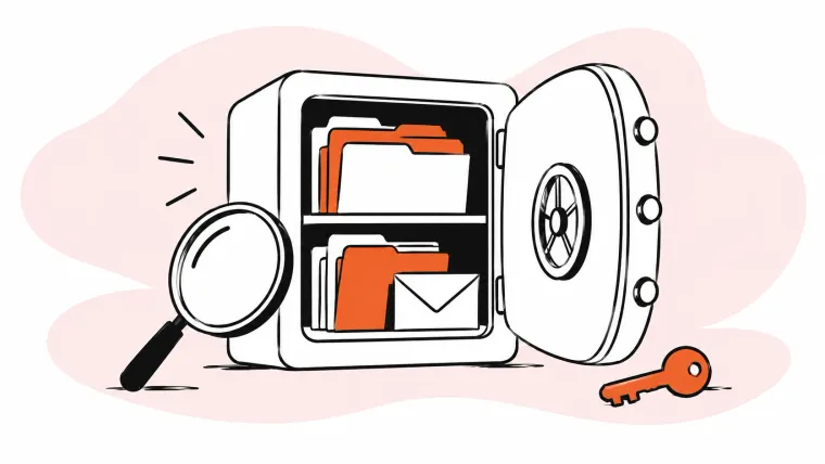 A secure vault preserves searchable business email and documents.