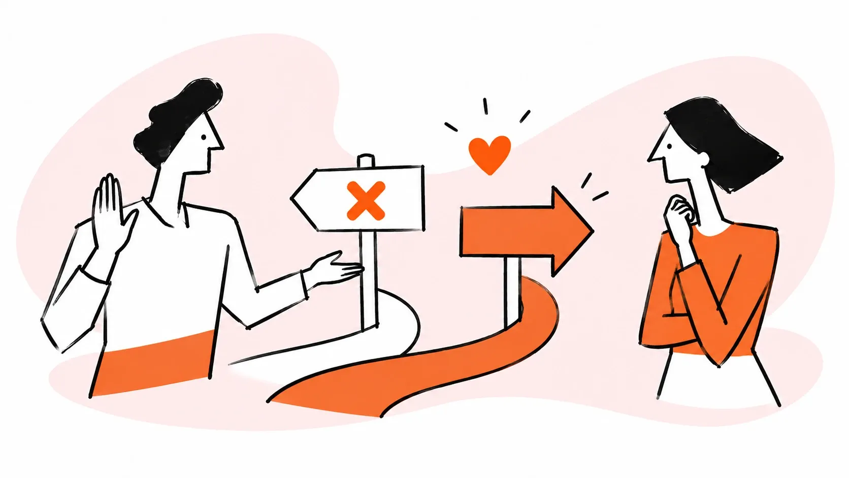 An agent sets a respectful boundary and offers another way forward.