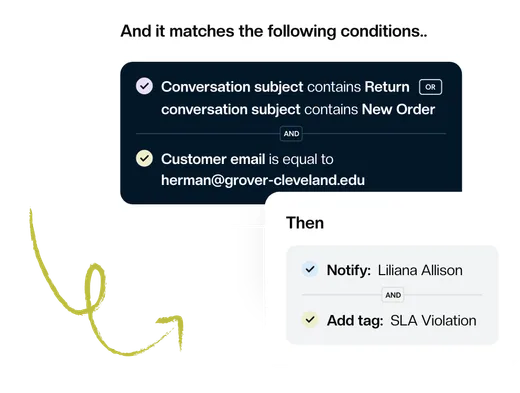 A Keeping workflow assigning an incoming email automatically