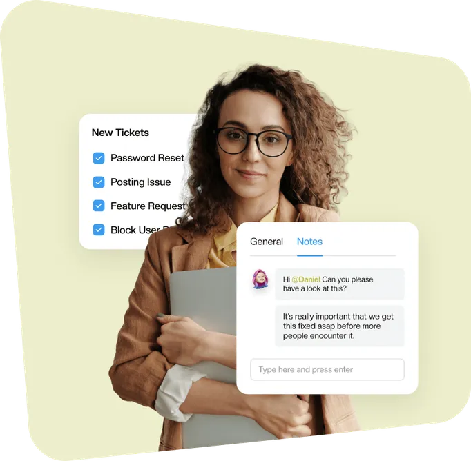 An HR ticket list showing new hire and payroll requests in Gmail