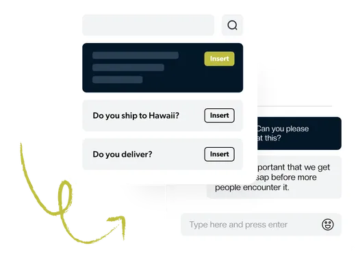 A saved reply template being inserted into a Gmail response