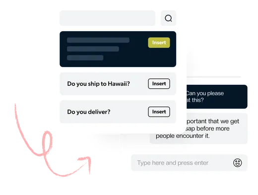 A saved reply template being inserted into a Gmail response