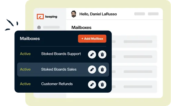 Several shared mailboxes listed together in one Gmail sidebar