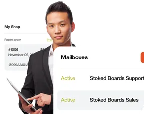 Shared finance mailboxes listed in the Keeping sidebar
