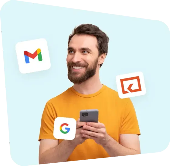 A side-by-side of a cluttered help desk and a Keeping ticket in Gmail
