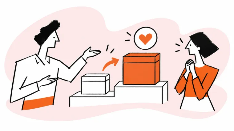A seller offers a useful upgrade that fits a customer's needs.