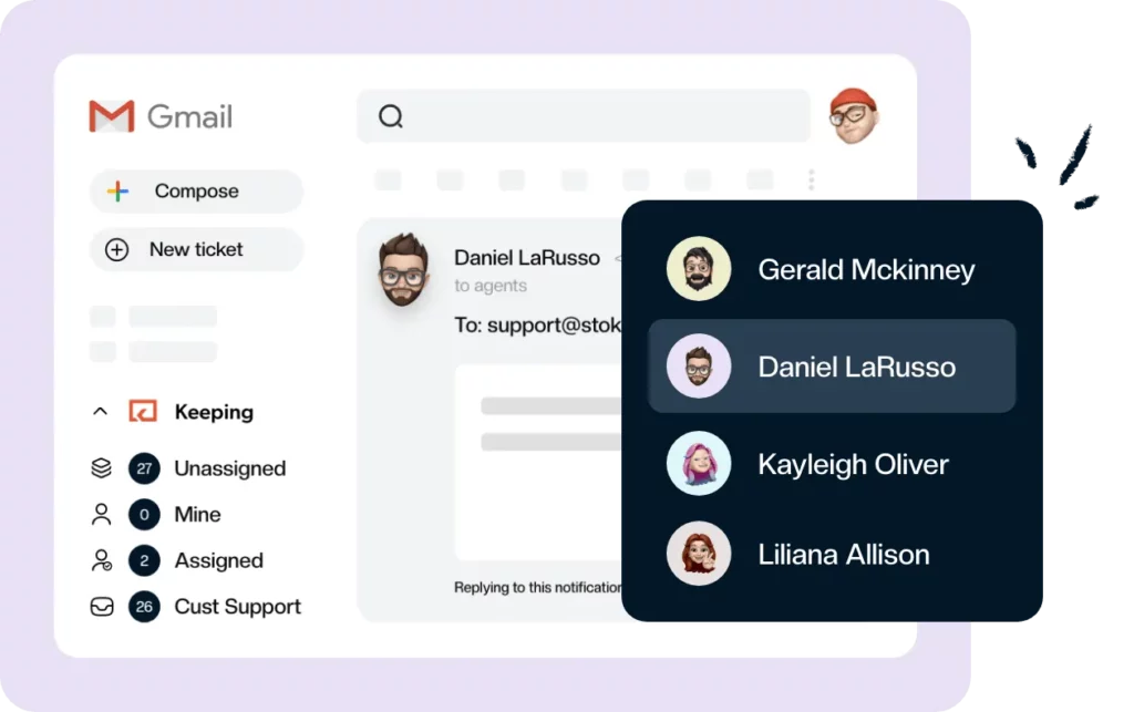 helpdesk example.