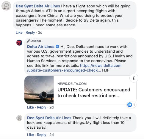 Delta on Facebook