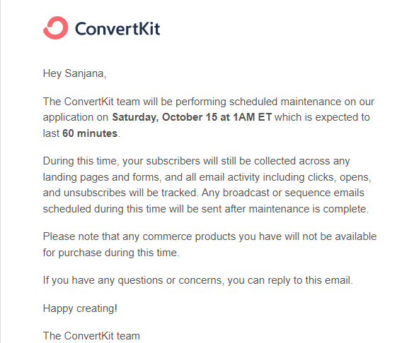 ConvertKit Email