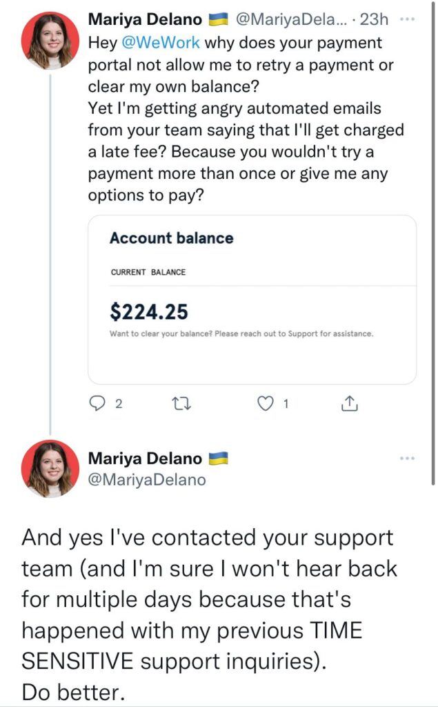 WeWork Tweet