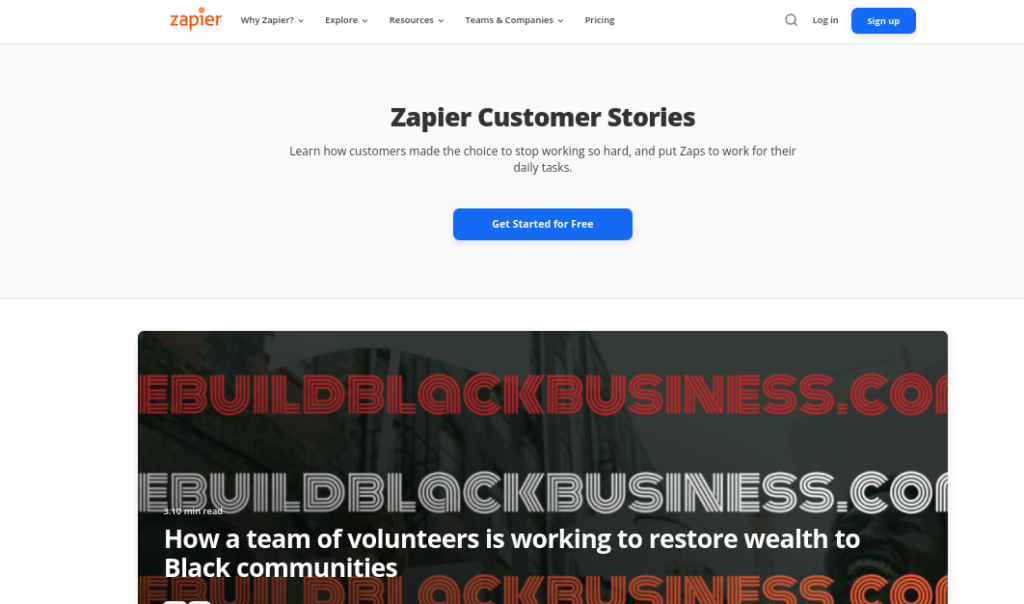 Zapier Homepage