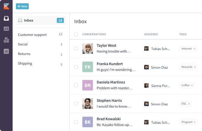 Kayako email collaboration tool.
