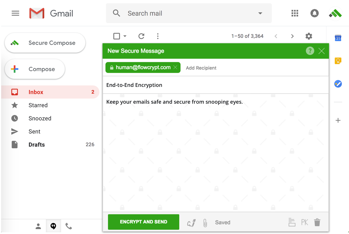 FlowCrypt software to boost security of Gmail messages. 