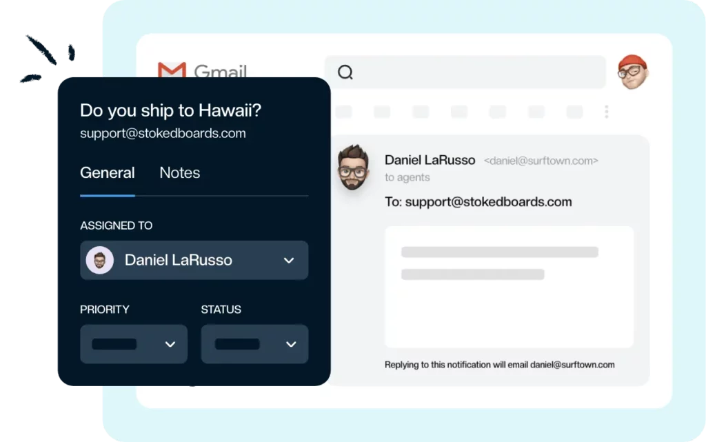 Agents collaborating on an email.