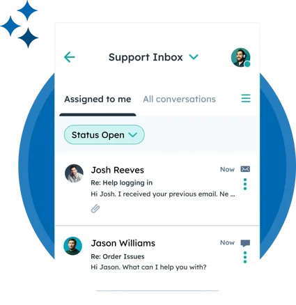 HubSpot tools to help manage customer service emails.