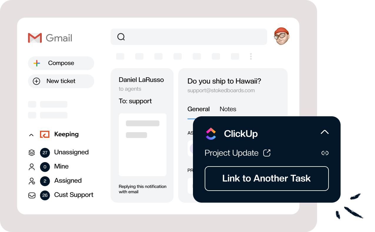 Unite support and productivity
