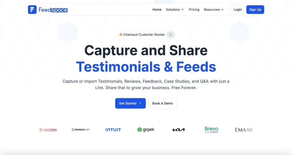 Feedspace - An organic growth and video testimonial tool