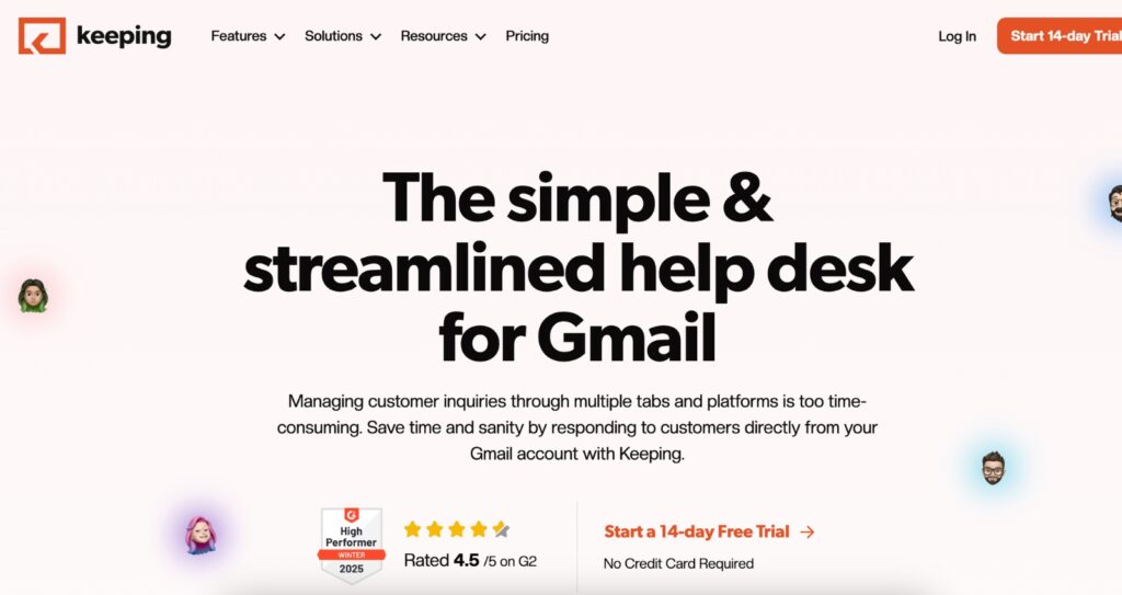 Keeping – The Best Simple Help Desk for Gmail Users
