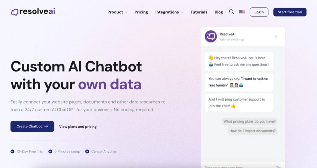 ResolveAI - A completely autonomous support agent solution