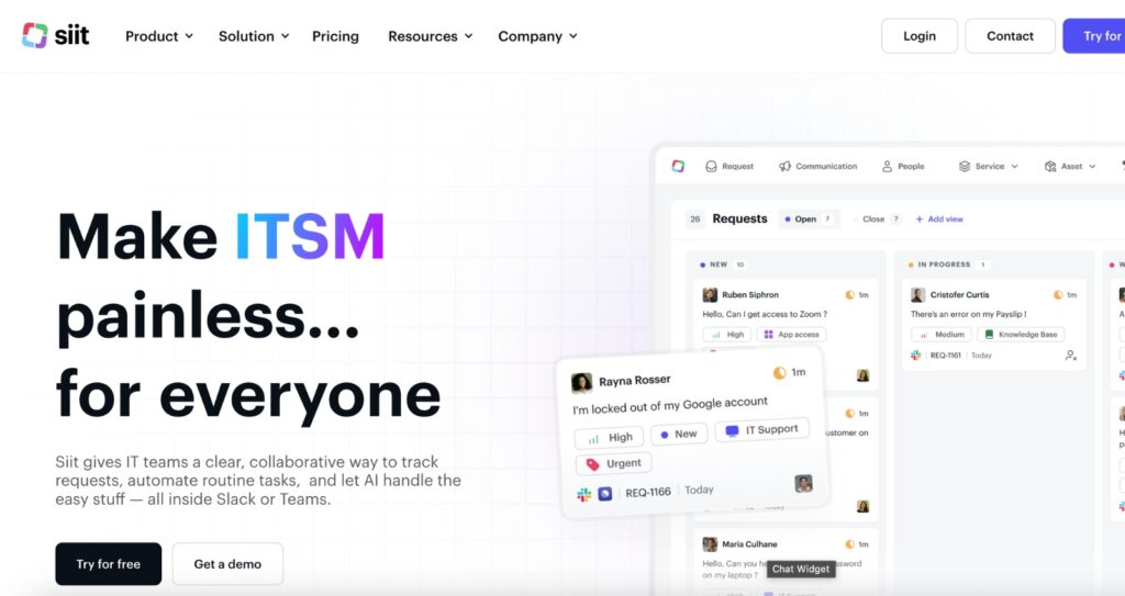 Siit - An AI assistant for employee support