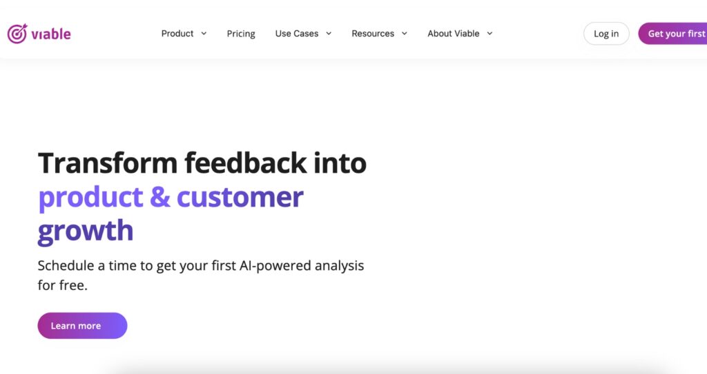 Viable - An AI-powered feedback analysis platform
