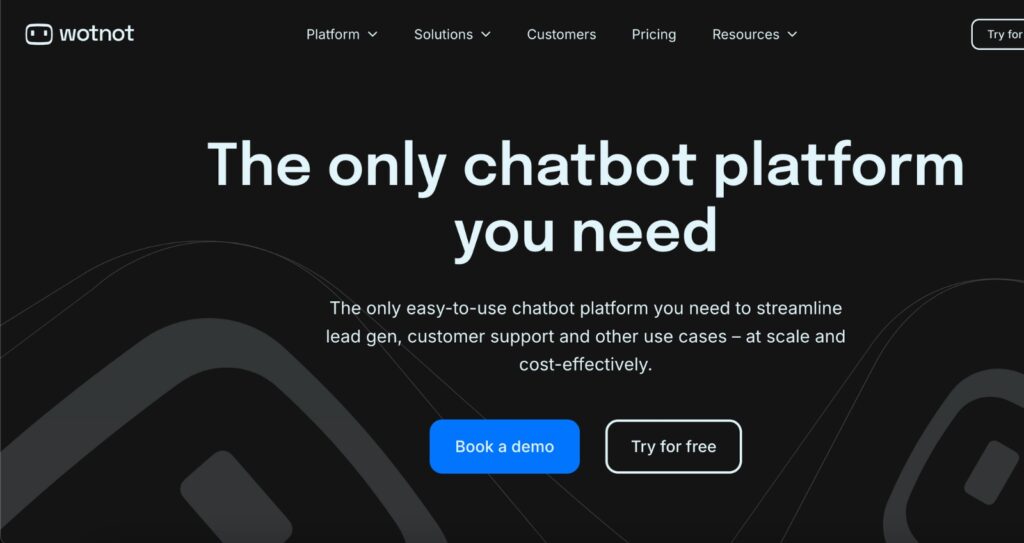 WotNot - A no-code AI agent builder