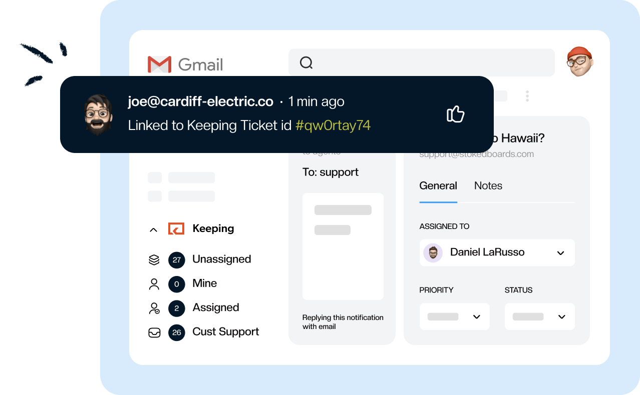 Linear ticket integration with Keeping