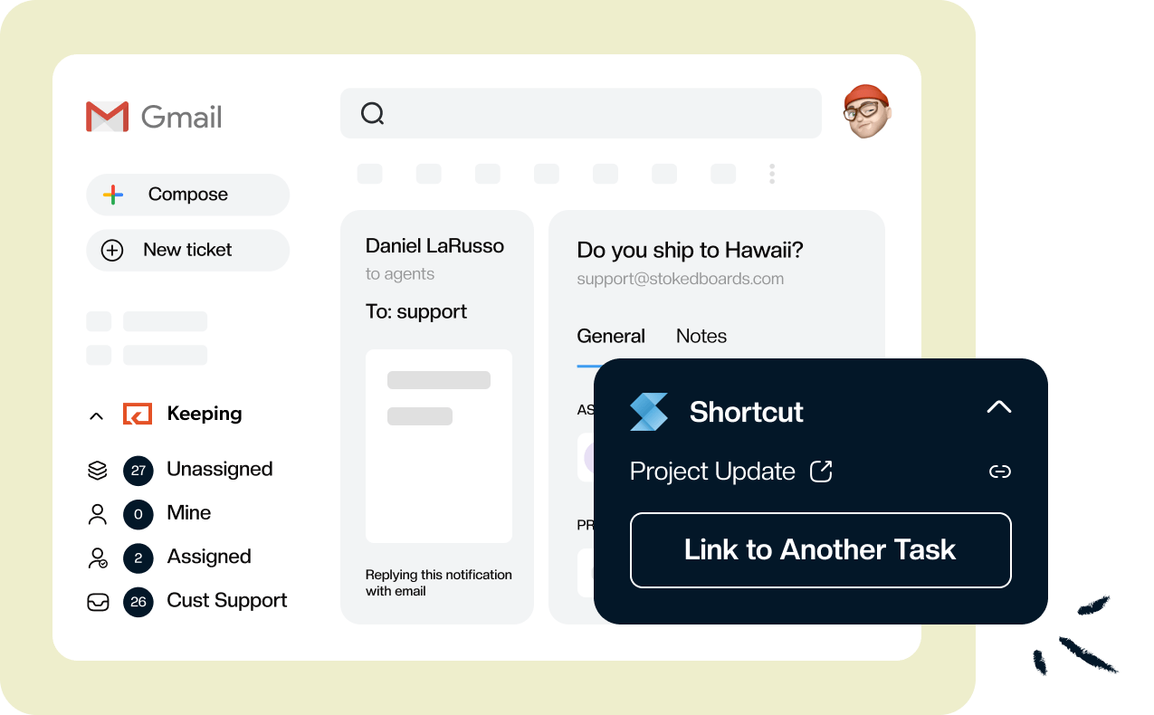 Shortcut integration project link